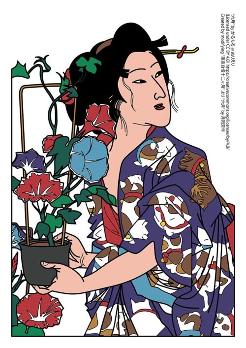 六月 | 人物の塗り絵 | ぬりえり