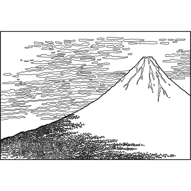 浮世絵の塗り絵 ぬりえり