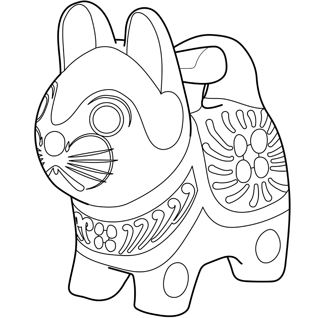 犬張子 その他の塗り絵 ぬりえり 犬張子 その他の塗り絵 ぬりえり