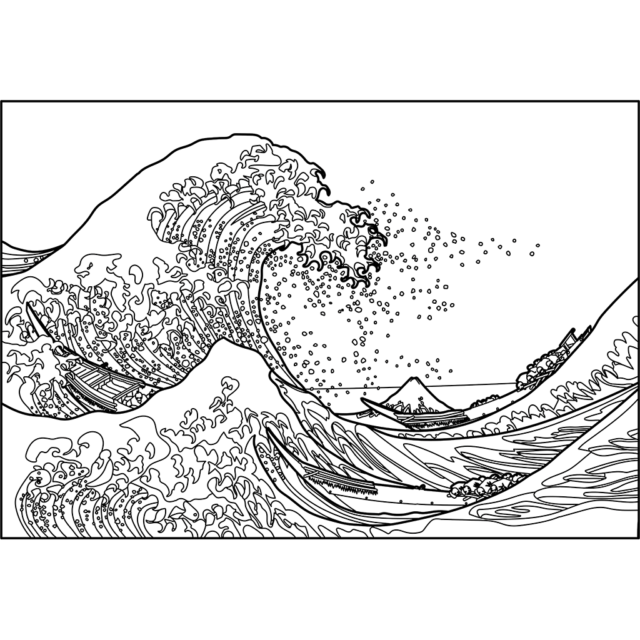 浮世絵の塗り絵 ぬりえり 浮世絵の塗り絵 ぬりえり